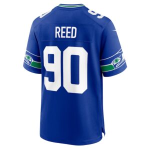 Jarran Reed Seattle Seahawks Nike Throwback Player Game Jersey - Royal photo 3 Jersey4u