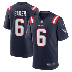 Javon Baker New England Patriots Nike Team Game Jersey -  Navy photo 1 Jersey4u