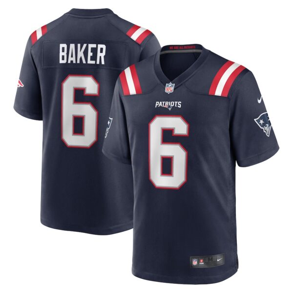 Javon Baker New England Patriots Nike Team Game Jersey -  Navy photo 1 Jersey4u