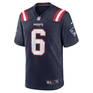 Javon Baker New England Patriots Nike Team Game Jersey -  Navy photo 2 Jersey4u