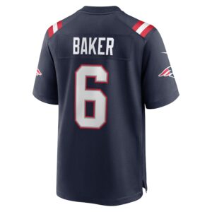 Javon Baker New England Patriots Nike Team Game Jersey -  Navy photo 3 Jersey4u