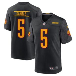 Jayden Daniels Washington Commanders Nike Alternate Game Player Jersey - Black photo 1 Jersey4u
