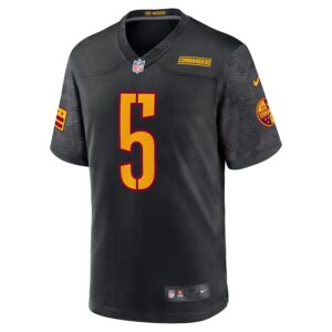Jayden Daniels Washington Commanders Nike Alternate Game Player Jersey - Black photo 2 Jersey4u