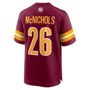 Jeremy McNichols Washington Commanders Nike  Game Jersey -  Burgundy photo 3 Jersey4u