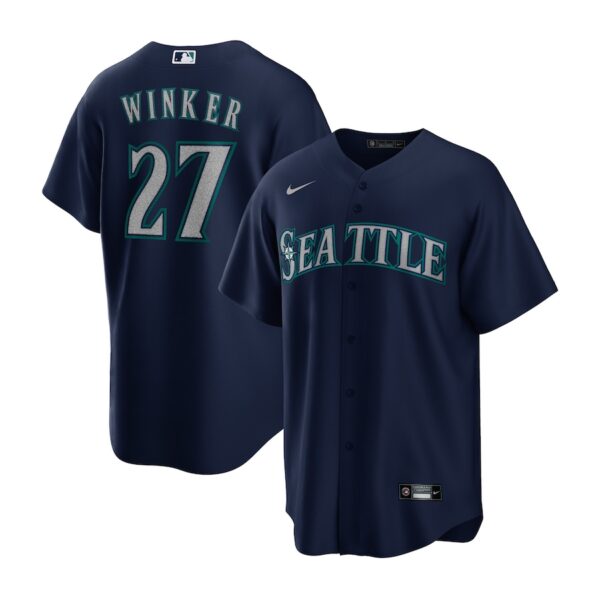 Jesse Winker Seattle Mariners Nike Alternate Jersey4u Player Jersey - Navy photo 1 Jersey4u