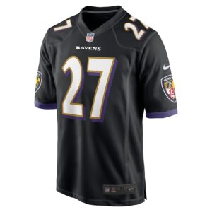 J.K. Dobbins Baltimore Ravens Nike Game Jersey - Black photo 2 Jersey4u