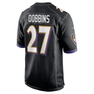 J.K. Dobbins Baltimore Ravens Nike Game Jersey - Black photo 3 Jersey4u