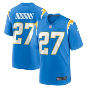 J.K. Dobbins Los Angeles Chargers Nike Team Game Jersey -  Powder Blue photo 1 Jersey4u