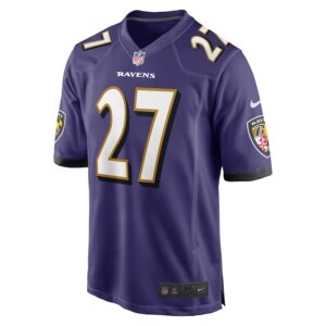 J.K. Dobbins Baltimore Ravens Nike Game Jersey - Purple photo 2 Jersey4u