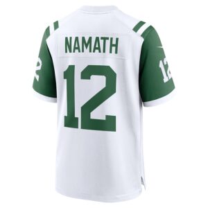 Joe Namath New York Jets Nike Classic Alternate Retired Player Game Jersey - White photo 3 Jersey4u