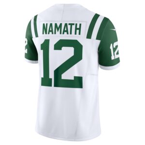 Joe Namath New York Jets Nike Classic Alternate Vapor F.U.S.E. Retired Player Limited Jersey - White photo 3 Jersey4u