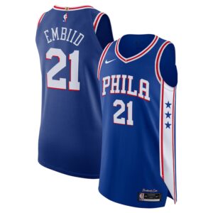 Joel Embiid Philadelphia 76ers Nike Authentic Jersey - Icon Edition - Royal photo 1 Jersey4u