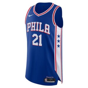 Joel Embiid Philadelphia 76ers Nike Authentic Jersey - Icon Edition - Royal photo 2 Jersey4u