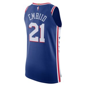 Joel Embiid Philadelphia 76ers Nike Authentic Jersey - Icon Edition - Royal photo 3 Jersey4u