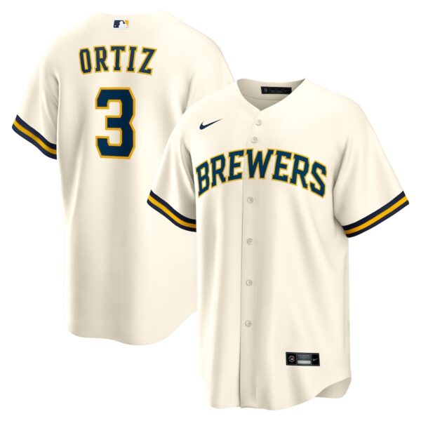 Joey Ortiz Milwaukee Brewers Nike Home Jersey4u Jersey - White photo 1 Jersey4u