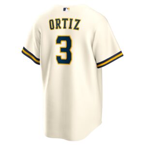 Joey Ortiz Milwaukee Brewers Nike Home Jersey4u Jersey - White photo 3 Jersey4u