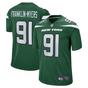 John Franklin-Myers New York Jets Nike Game Jersey - Gotham Green photo 1 Jersey4u
