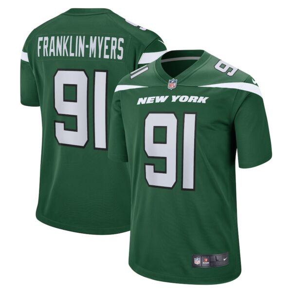 John Franklin-Myers New York Jets Nike Game Jersey - Gotham Green photo 1 Jersey4u