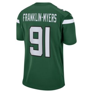 John Franklin-Myers New York Jets Nike Game Jersey - Gotham Green photo 3 Jersey4u