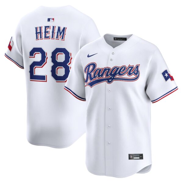 Jonah Heim Texas Rangers Nike Alternate Limited Player Jersey - White photo 1 Jersey4u