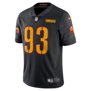 Jonathan Allen Washington Commanders Nike Alternate Vapor Limited Jersey - Black photo 2 Jersey4u