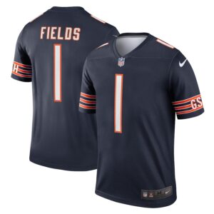 Justin Fields Chicago Bears Nike Team Legend Player Performance Top - Navy photo 1 Jersey4u