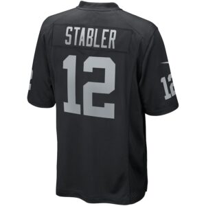 Ken Stabler Las Vegas Raiders Nike Game Retired Player Jersey - Black photo 3 Jersey4u