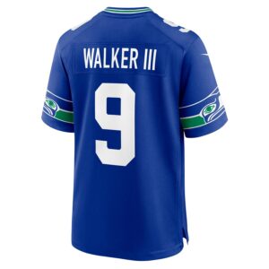 Kenneth Walker III Seattle Seahawks Nike Throwback Player Game Jersey - Royal photo 3 Jersey4u