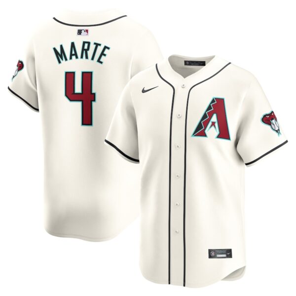 Ketel Marte Arizona Diamondbacks Nike Home Limited Player Jersey - White photo 1 Jersey4u