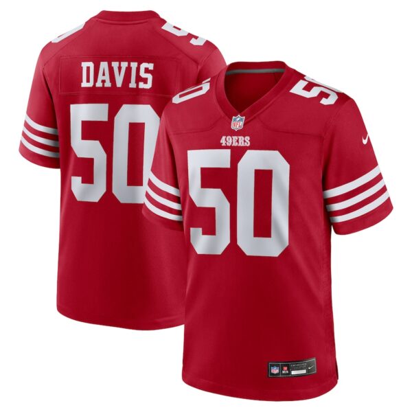 Khalil Davis San Francisco 49ers Nike Team Game Jersey -  Scarlet photo 1 Jersey4u