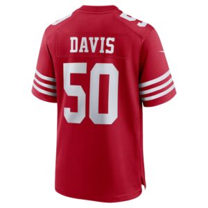 Khalil Davis San Francisco 49ers Nike Team Game Jersey -  Scarlet photo 3 Jersey4u