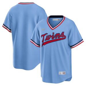 Minnesota Twins Nike Road Cooperstown Collection Team Jersey - Light Blue photo 1 Jersey4u