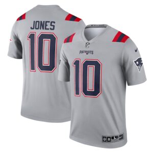Mac Jones New England Patriots Nike Inverted Legend Player Performance Top -  Gray photo 1 Jersey4u
