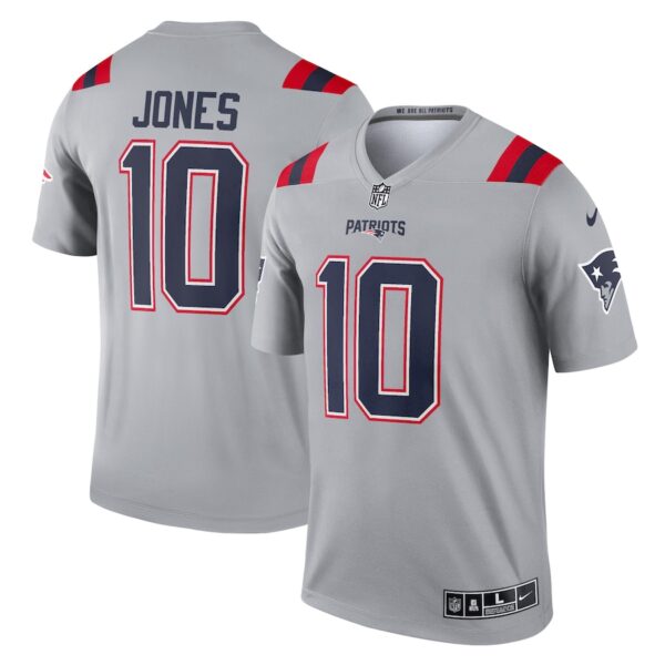 Mac Jones New England Patriots Nike Inverted Legend Player Performance Top -  Gray photo 1 Jersey4u