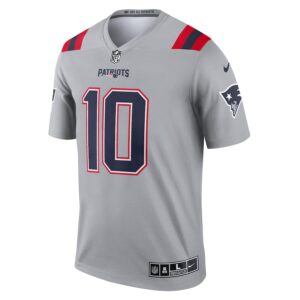 Mac Jones New England Patriots Nike Inverted Legend Player Performance Top -  Gray photo 2 Jersey4u