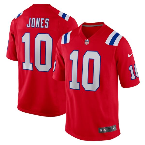 Mac Jones New England Patriots Nike Game Jersey - Red photo 1 Jersey4u