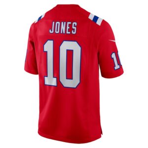 Mac Jones New England Patriots Nike Game Jersey - Red photo 3 Jersey4u