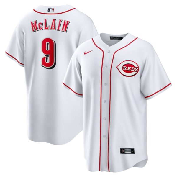 Matt McLain Cincinnati Reds Nike Home Jersey4u Jersey - White photo 1 Jersey4u