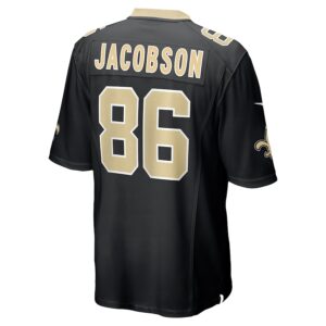 Michael Jacobson New Orleans Saints Nike  Game Jersey -  Black photo 3 Jersey4u