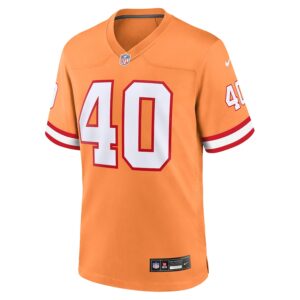 Mike Alstott Tampa Bay Buccaneers Nike Throwback Game Jersey - Orange photo 2 Jersey4u