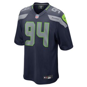 Mike Morris Seattle Seahawks Nike  Game Jersey -  College Navy photo 2 Jersey4u