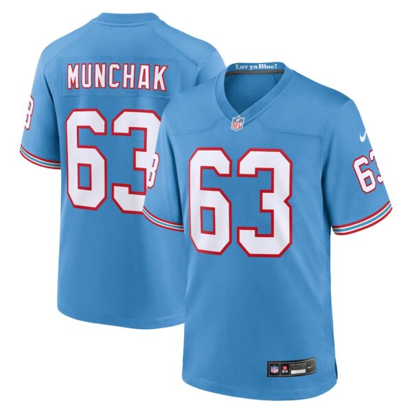 Mike Munchak Tennessee Titans Nike Oilers Throwback Retired Player Game Jersey - Light Blue photo 1 Jersey4u