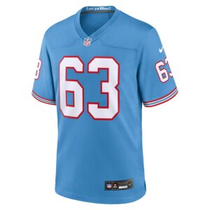 Mike Munchak Tennessee Titans Nike Oilers Throwback Retired Player Game Jersey - Light Blue photo 2 Jersey4u