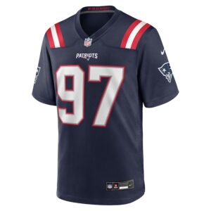 Milton Williams New England Patriots Nike Game Player Jersey - Navy photo 2 Jersey4u