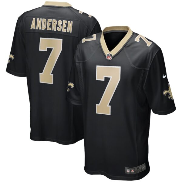 Morten Andersen New Orleans Saints Nike Game Retired Player Jersey - Black photo 1 Jersey4u