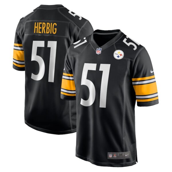 Nick Herbig Pittsburgh Steelers Nike  Game Jersey -  Black photo 1 Jersey4u