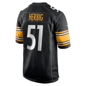 Nick Herbig Pittsburgh Steelers Nike  Game Jersey -  Black photo 3 Jersey4u