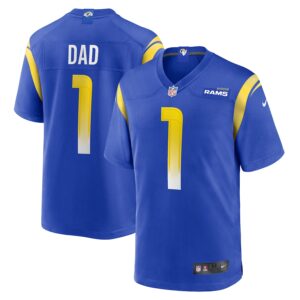 Number 1 Dad Los Angeles Rams Nike Game Jersey - Royal photo 1 Jersey4u