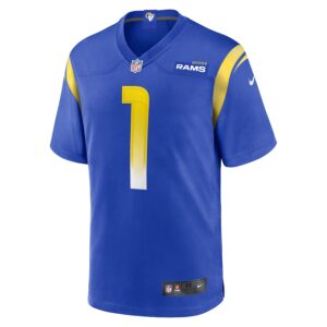 Number 1 Dad Los Angeles Rams Nike Game Jersey - Royal photo 2 Jersey4u