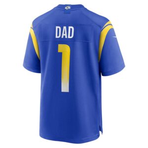 Number 1 Dad Los Angeles Rams Nike Game Jersey - Royal photo 3 Jersey4u